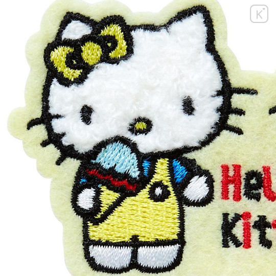 Japan Sanrio Fluffy Embroidery Sticker Patch - Hello Kitty & Hello Mimmy - 4