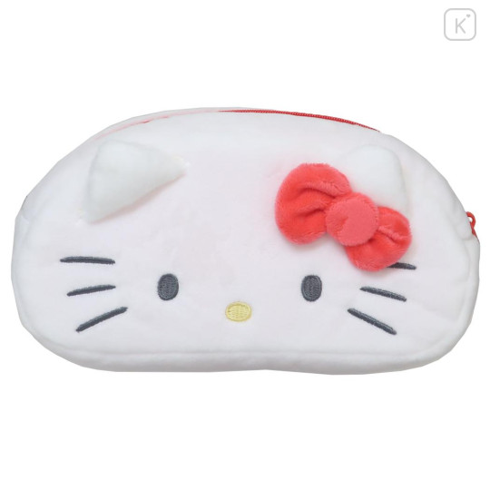 Japan Sanrio Plush Pen Case - Hello Kitty / Face - 1