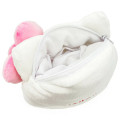 Japan Sanrio Fluffy Mini Pouch - Hello Kitty / Face - 3