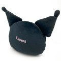 Japan Sanrio Fluffy Mini Pouch - Kuromi / Face - 2