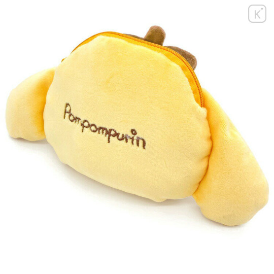 Japan Sanrio Fluffy Mini Pouch - Pompompurin / Face - 2