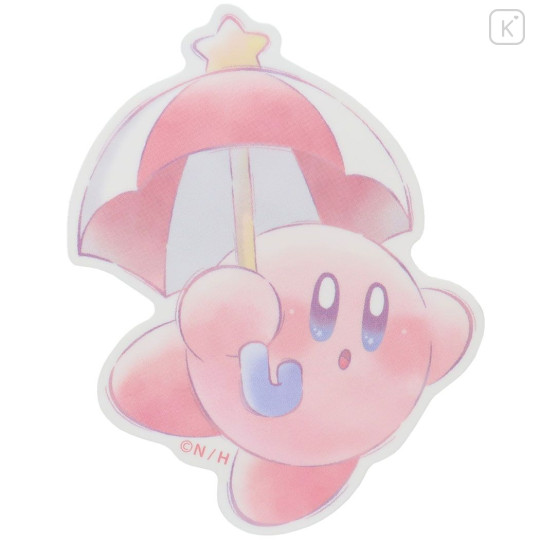 Japan Kirby Vinyl Sticker - Flying Umbrella - 1