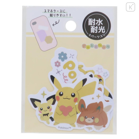 Japan Pokemon Vinyl Deco Sticker Set - Pikachu & Pichu & Pawmi - 1