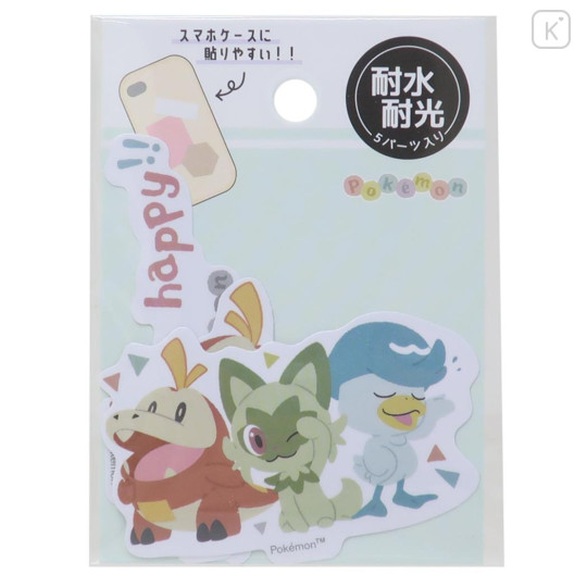 Japan Pokemon Vinyl Deco Sticker Set - Fuecoco & Quaxly & Sprigatito - 1