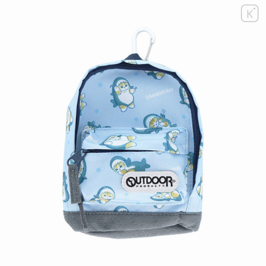 Japan Mofusand Outdoor Backpack Bag Pen Case - Cat / Shark Nyan Blue - 1