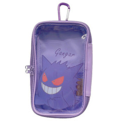 Japan Pokemon Clear Multi Accessory Case with Carabiner - Gengar