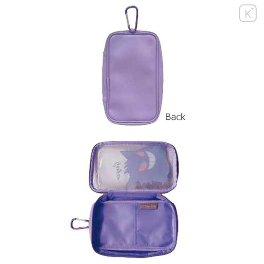 Japan Pokemon Clear Multi Accessory Case with Carabiner - Gengar - 2