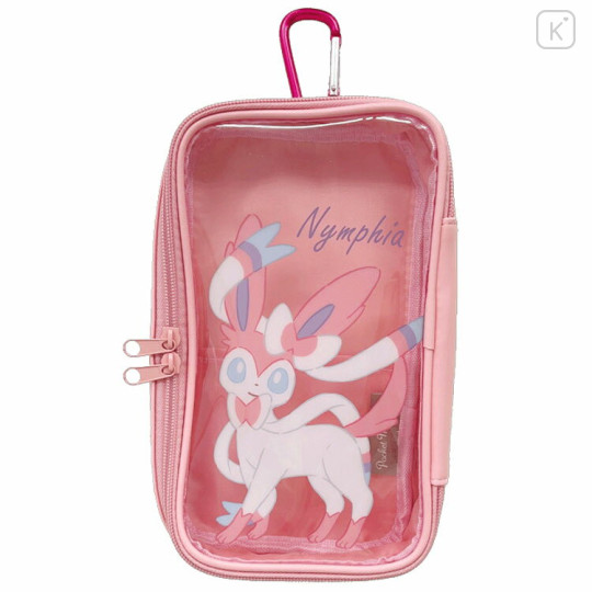 Japan Pokemon Clear Multi Accessory Case with Carabiner - Sylveon - 1