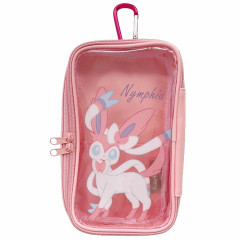 Japan Pokemon Clear Multi Accessory Case with Carabiner - Sylveon