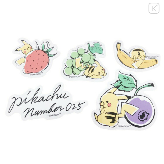 Japan Pokemon Vinyl Deco Sticker Set - Pikachu & Fruits - 2