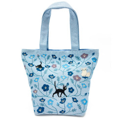 Japan Ghibli Mini Embroidery Tote Bag - Kiki's Delivery Service / Jiji Blue