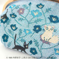 Japan Ghibli Embroidery Cosmetic Clasp Pouch - Kiki's Delivery Service / Jiji Blue - 4