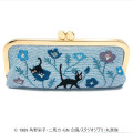 Japan Ghibli Embroidery Long Clasp Pouch - Kiki's Delivery Service / Jiji Blue - 1