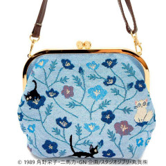 Japan Ghibli Embroidery Shoulder Bag Clasp Pouch - Kiki's Delivery Service : Jiji Blue