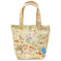 Japan Ghibli Mini Embroidery Tote Bag - My Neighbor Totoro : Autumn Moment