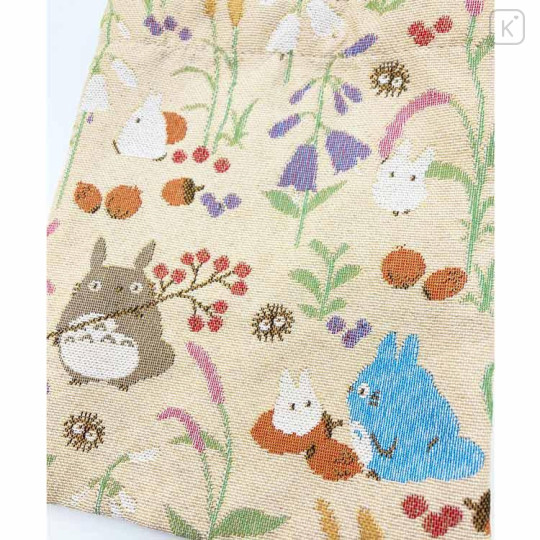 Japan Ghibli Mini Embroidery Hand Bag - My Neighbor Totoro : Autumn Moment - 4