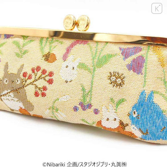 Japan Ghibli Embroidery Long Clasp Pouch - My Neighbor Totoro : Autumn Moment - 4