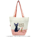 Japan Ghibli Mini Embroidery Tote Bag - Kiki's Delivery Service / Jiji White & Pink - 1