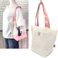 Japan Ghibli Mini Embroidery Tote Bag - Kiki's Delivery Service / Jiji White & Pink - 2