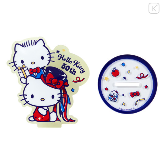 Japan Sanrio Acrylic Stand with Clip - Kitty & Daniel / Hello Kitty 50th Anniversary - 2