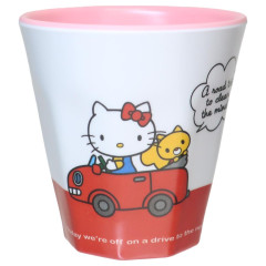 Japan Sanrio Melamine Tumbler - Hello Kitty & Tiny Chum / Road Trip
