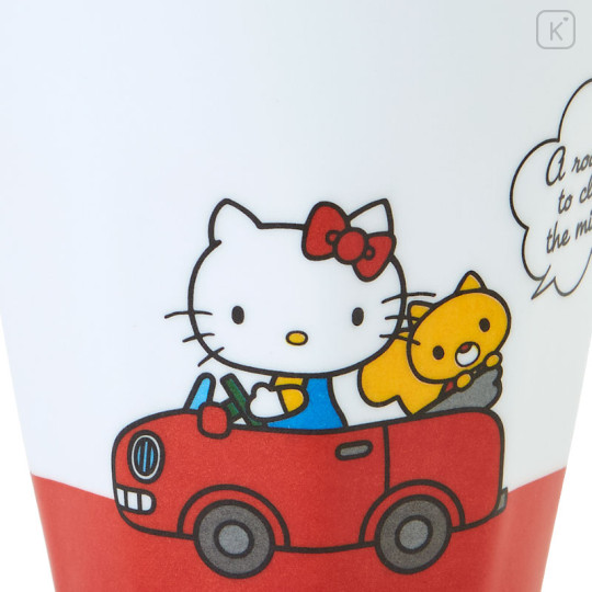 Japan Sanrio Melamine Tumbler - Hello Kitty & Tiny Chum / Road Trip - 3