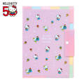 Japan Sanrio 5 Pockets A4 Index File - Hello Kitty & Hello Mimmy / Pink - 1