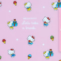 Japan Sanrio 5 Pockets A4 Index File - Hello Kitty & Hello Mimmy / Pink - 4