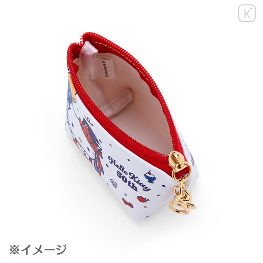 Japan Sanrio Triangular Mini Pouch - Family / Hello Kitty 50th Anniversary - 3