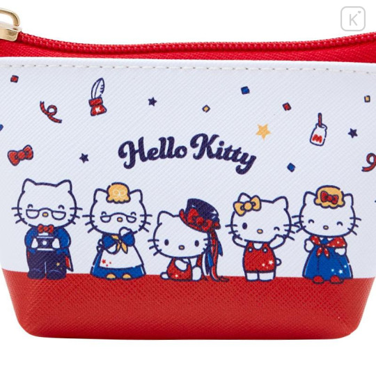 Japan Sanrio Triangular Mini Pouch - Family / Hello Kitty 50th Anniversary - 4