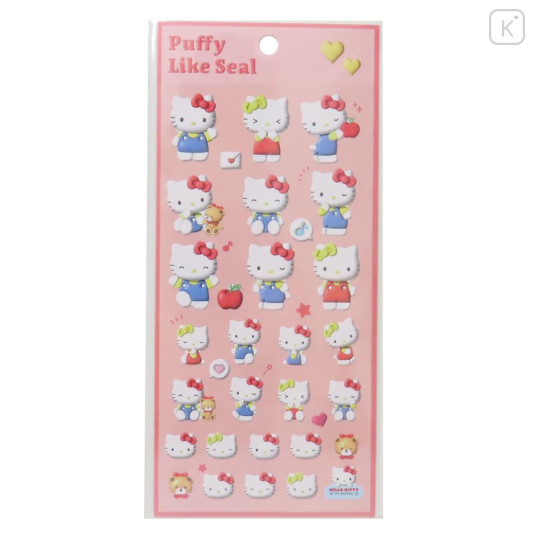 Japan Sanrio Puffy Like Seal Sticker - Hello Kitty & Hello Minmy - 1