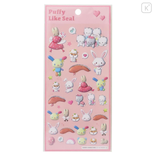 Japan Sanrio Puffy Like Seal Sticker - Characters / Pink - 1