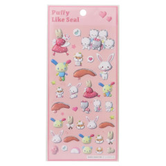 Japan Sanrio Puffy Like Seal Sticker - Characters / Pink