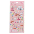 Japan Sanrio Puffy Like Seal Sticker - Characters / Pink - 1