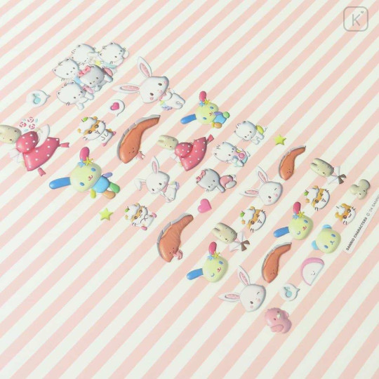 Japan Sanrio Puffy Like Seal Sticker - Characters / Pink - 2