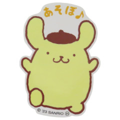 Japan Sanrio Big Sticker - Pompompurin / Let's Play