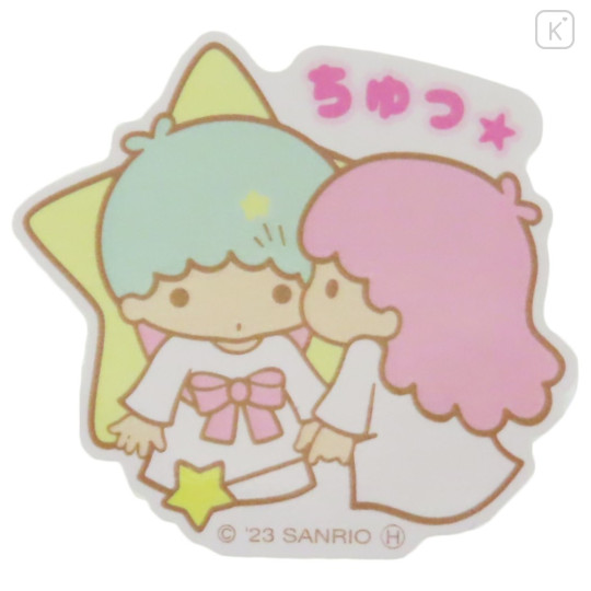 Japan Sanrio Big Sticker - Little Twin Stars / Kiss - 1