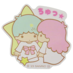 Japan Sanrio Big Sticker - Little Twin Stars / Kiss