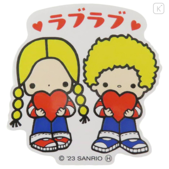 Japan Sanrio Big Sticker - Patty & Jimmy / Lovable - 1