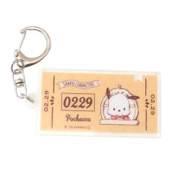 Japan Sanrio Acrylic Keychain - Pochacco / Ticket