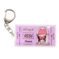 Japan Sanrio Acrylic Keychain - Kuromi / Ticket - 1