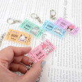 Japan Sanrio Acrylic Keychain - Cinnamoroll / Ticket - 2