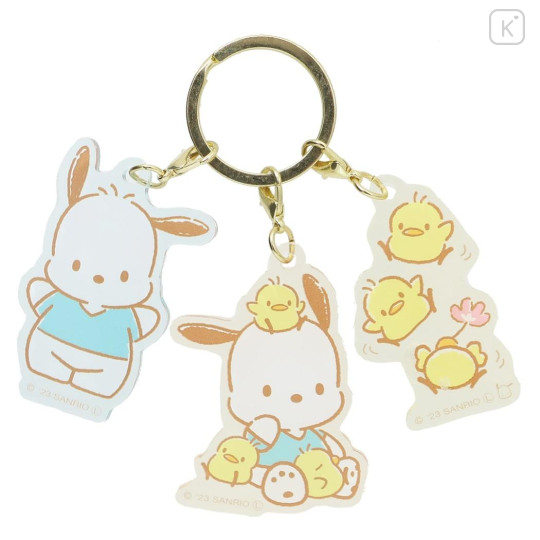 Japan Sanrio Acrylic Keychain - Pochacco & Chick - 1