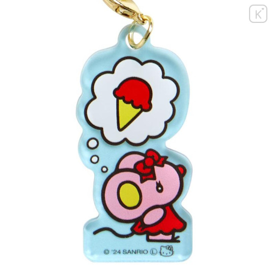 Japan Sanrio Triple Charm Keychain - Hello Kitty 50th Anniversary Ice - 5