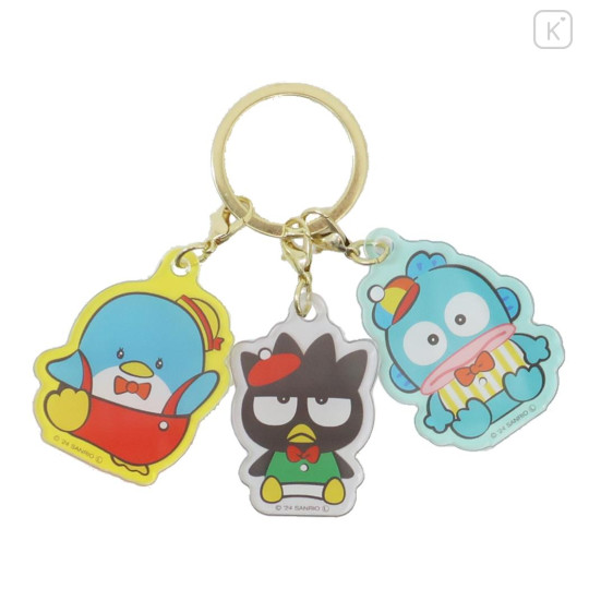 Japan Sanrio Acrylic Keychain - Bad Badtz-maru & Hangyodon & Tuxedo Sam / Retro Room - 1