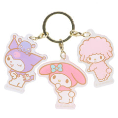 Japan Sanrio Acrylic Keychain - Kuromi & My Melody & Sweet Piano