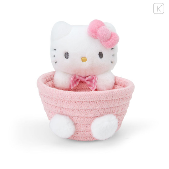 Japan Sanrio Original Rope Basket with Mascot (S) - Hello Kitty - 1