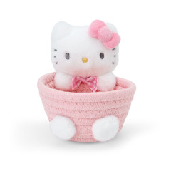 Japan Sanrio Original Rope Basket with Mascot (S) - Hello Kitty