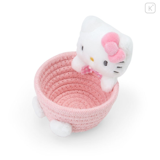 Japan Sanrio Original Rope Basket with Mascot (S) - Hello Kitty - 2