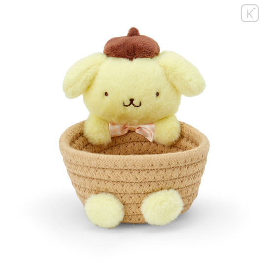 Japan Sanrio Original Rope Basket with Mascot (S) - Pompompurin - 1